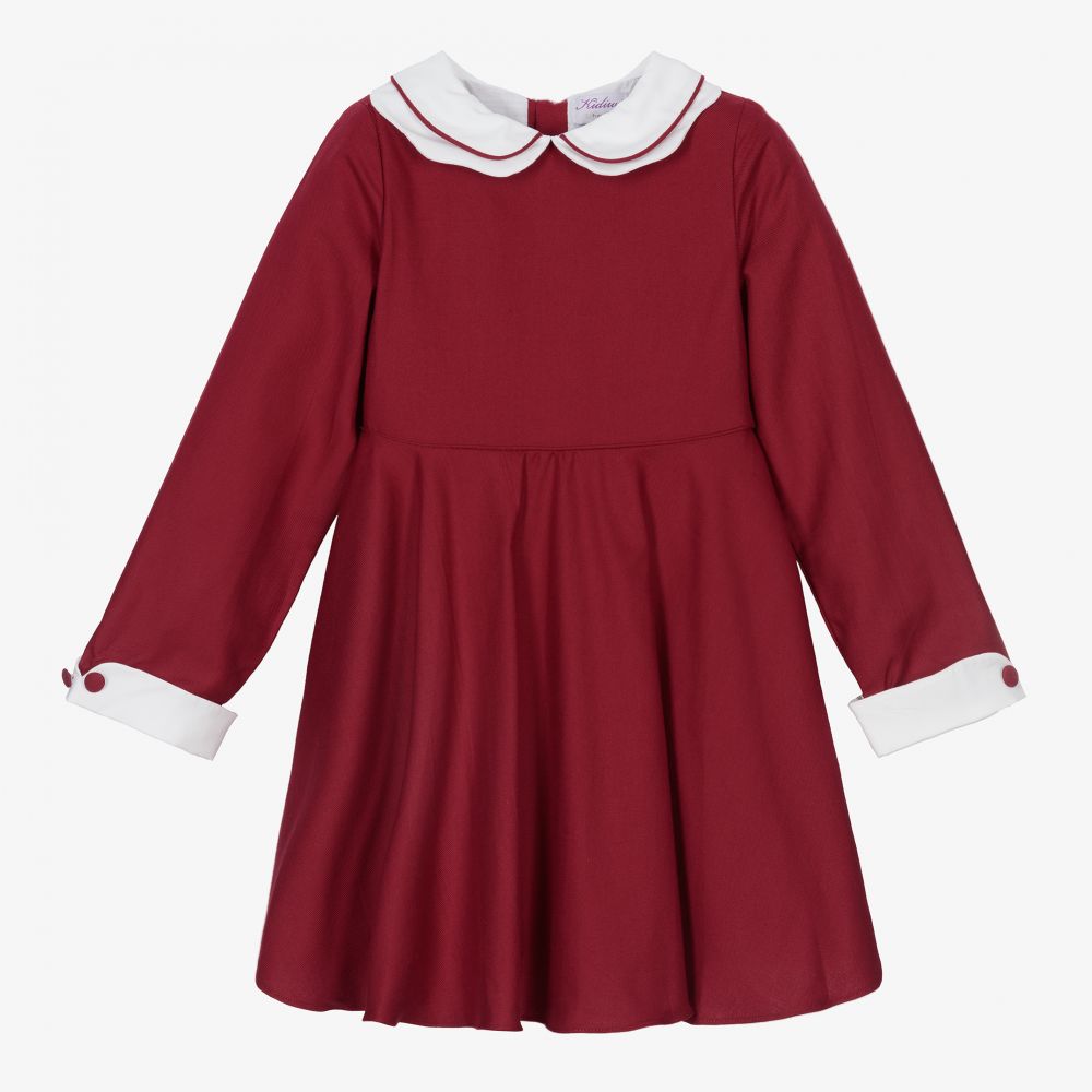 Kidiwi - Girls Red Cotton Dress | Childrensalon