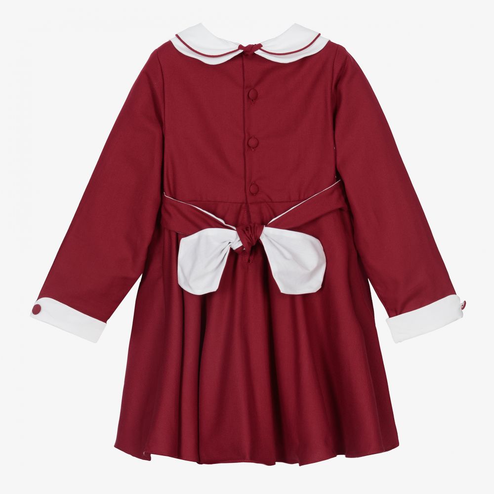 Kidiwi-Girls Red Cotton Dress | Childrensalon Outlet