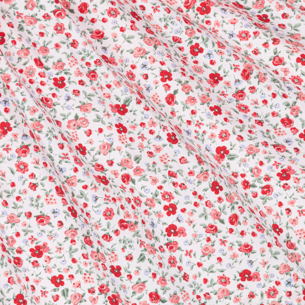 Kidiwi-Girls Red Cotton Floral Dress | Childrensalon Outlet