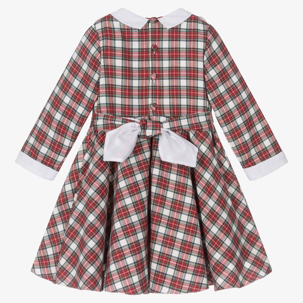 Kidiwi-Красное хлопковое платье в клетку | Childrensalon Outlet