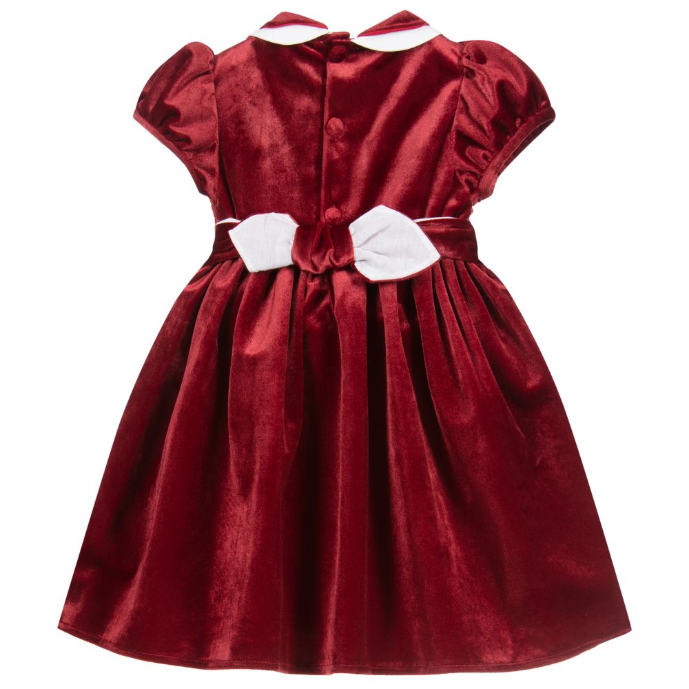 Kidiwi Girls Red Velour Dress Childrensalon Outlet