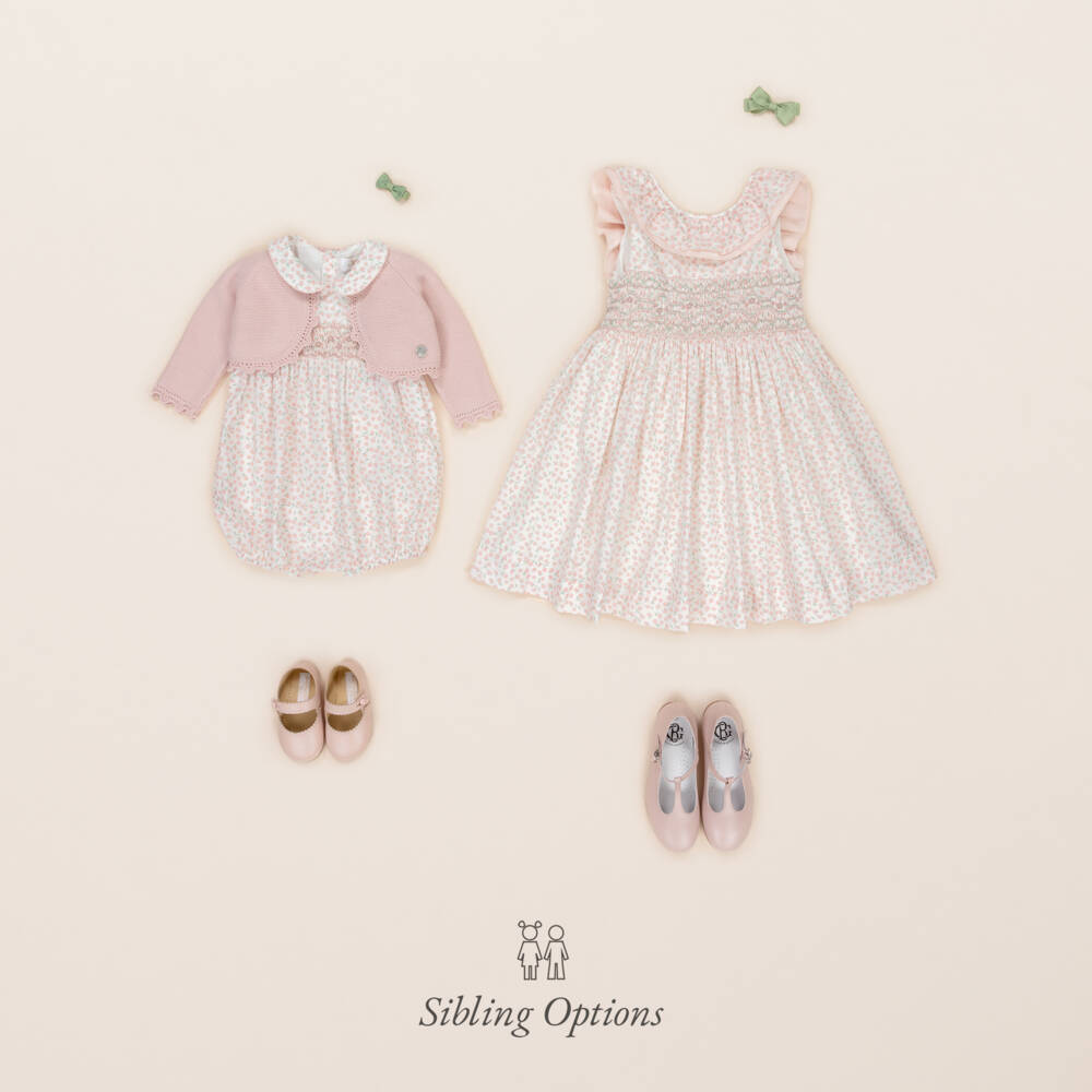 Kidiwi-فستان قطني وردي مصنوع يدويًا للبنات | Childrensalon Outlet