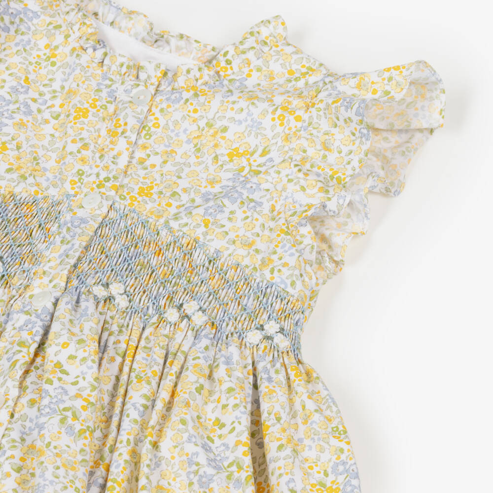 Kidiwi-Girls Sunny Floral Cotton Frock | Childrensalon Outlet