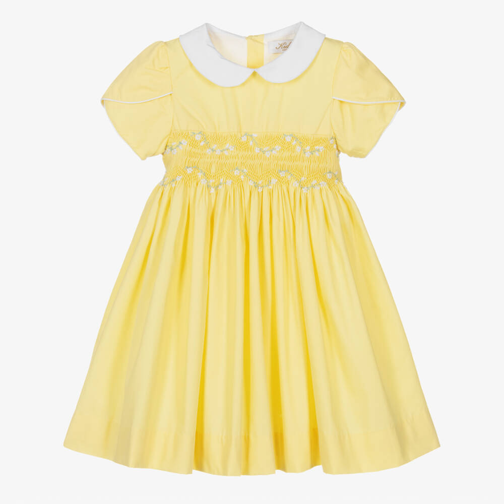 Kidiwi-Girls Sunny Smocked Cotton Frock | Childrensalon Outlet