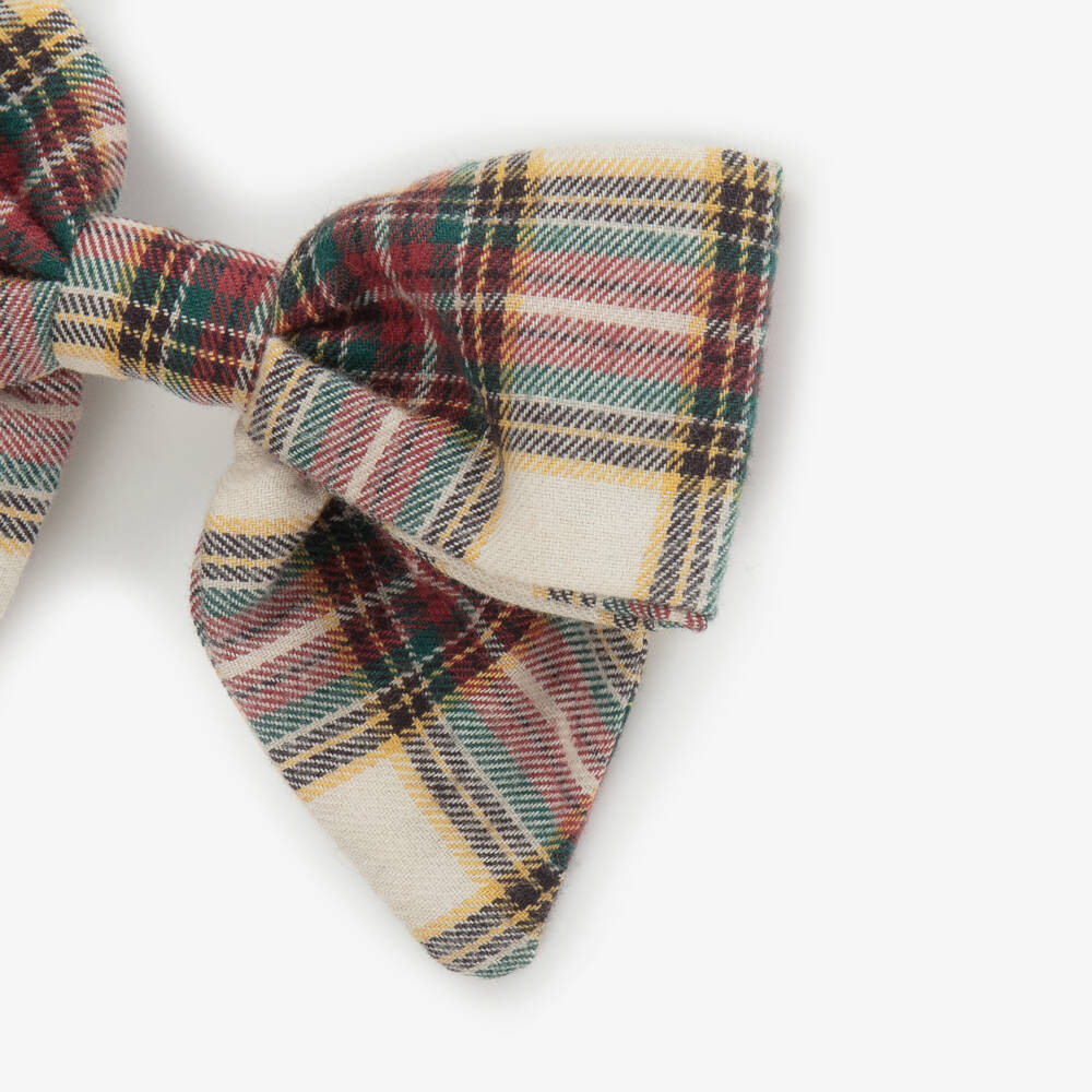 Kidiwi-Girls Tartan Bow Hair Clip | Childrensalon Outlet