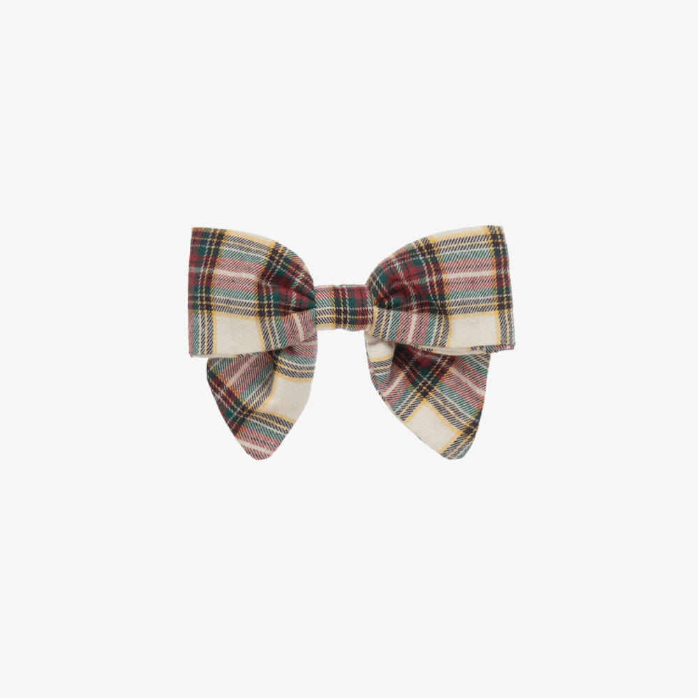 Kidiwi-Girls Tartan Bow Hair Clip | Childrensalon Outlet