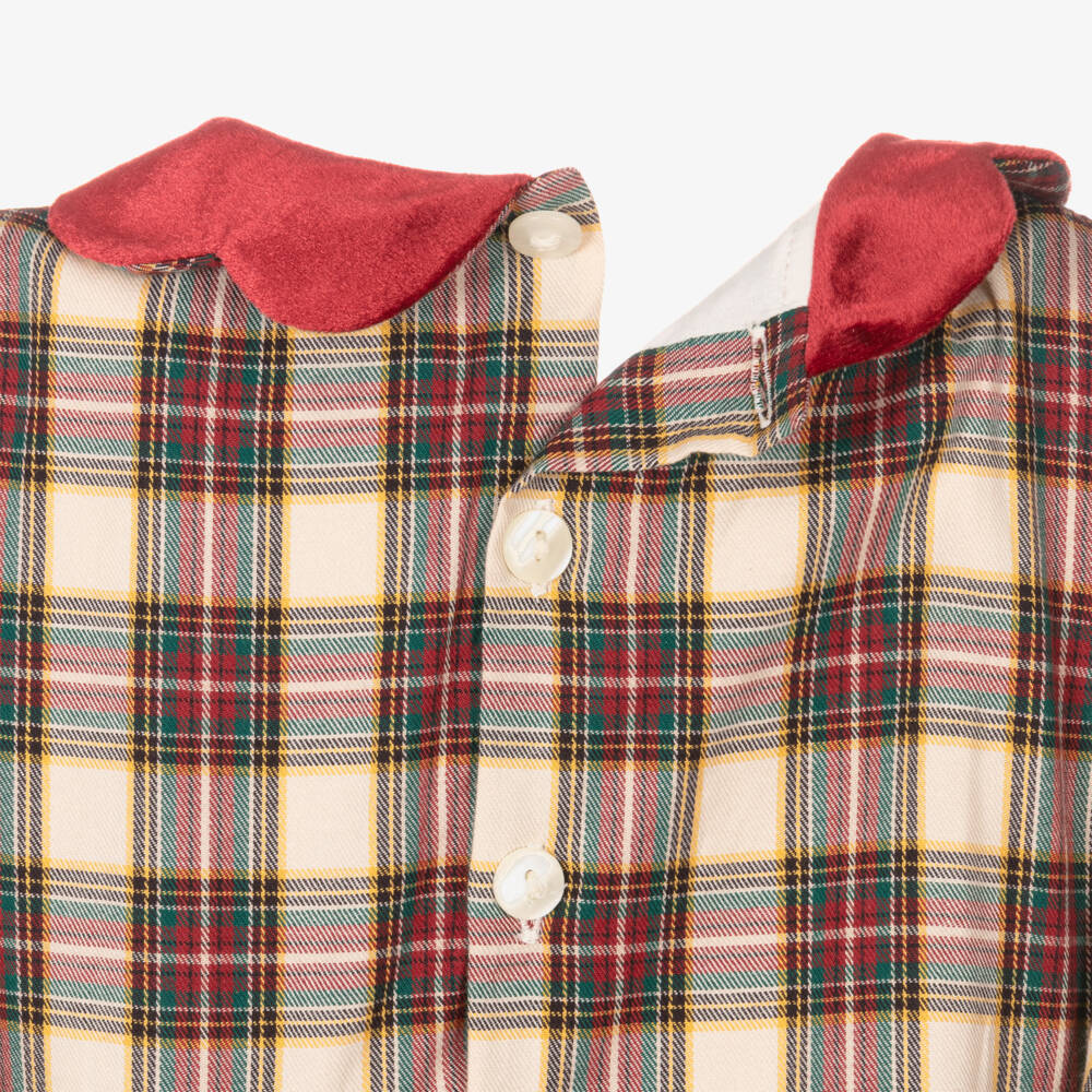 Kidiwi-Girls Tartan Smocked Cotton Dress | Childrensalon Outlet