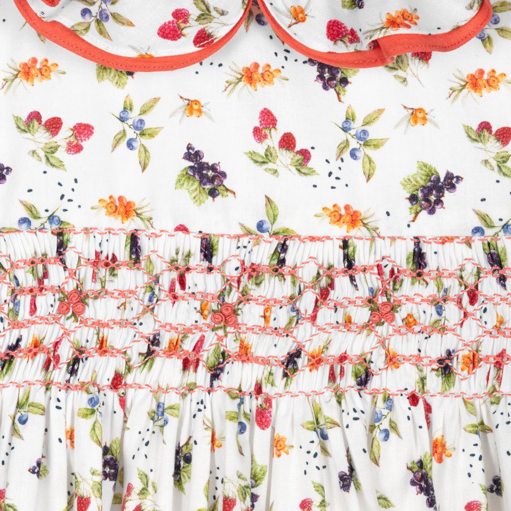 Kidiwi-Girls White Berries Dress | Childrensalon Outlet