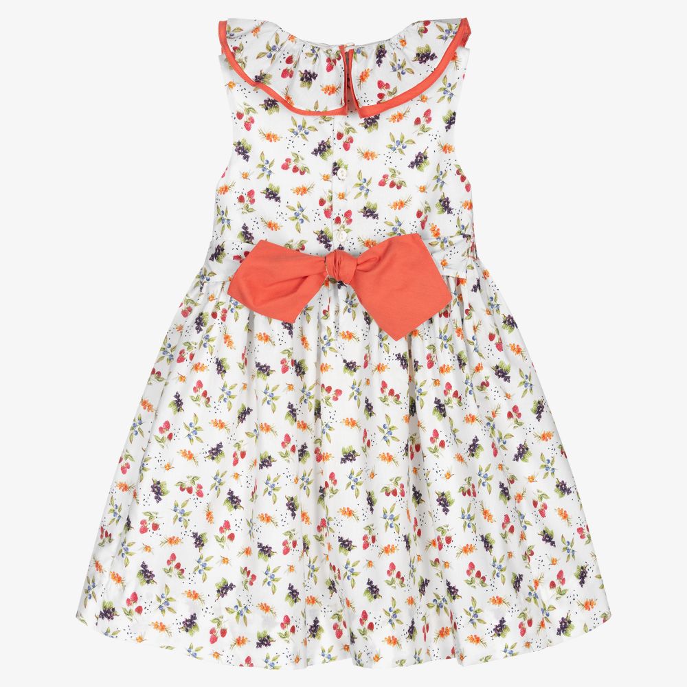 Kidiwi-Girls White Berries Dress | Childrensalon Outlet
