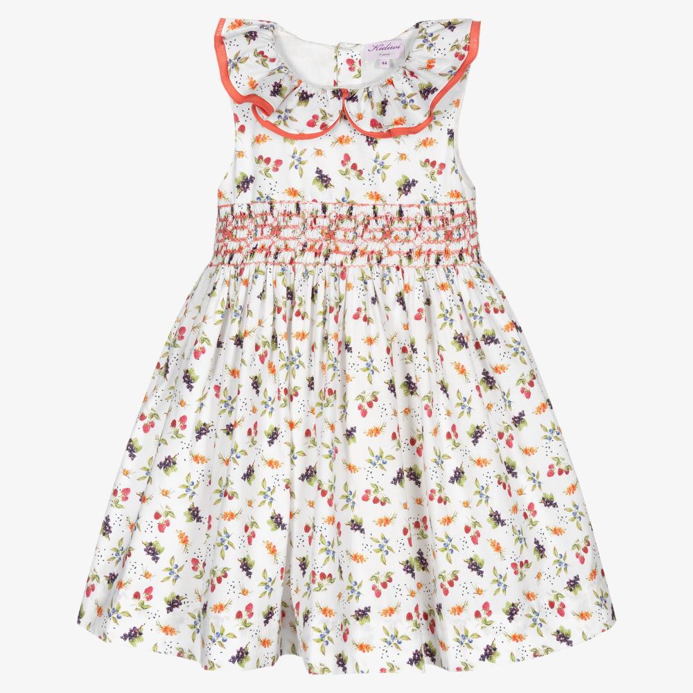 Kidiwi-فستان قطن لون أبيض | Childrensalon Outlet