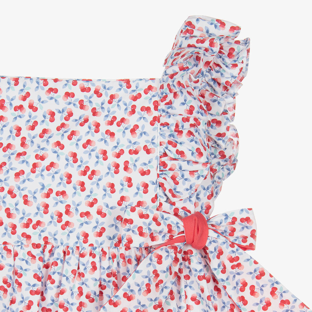 Kidiwi-Бело-красное платье с вишнями | Childrensalon Outlet