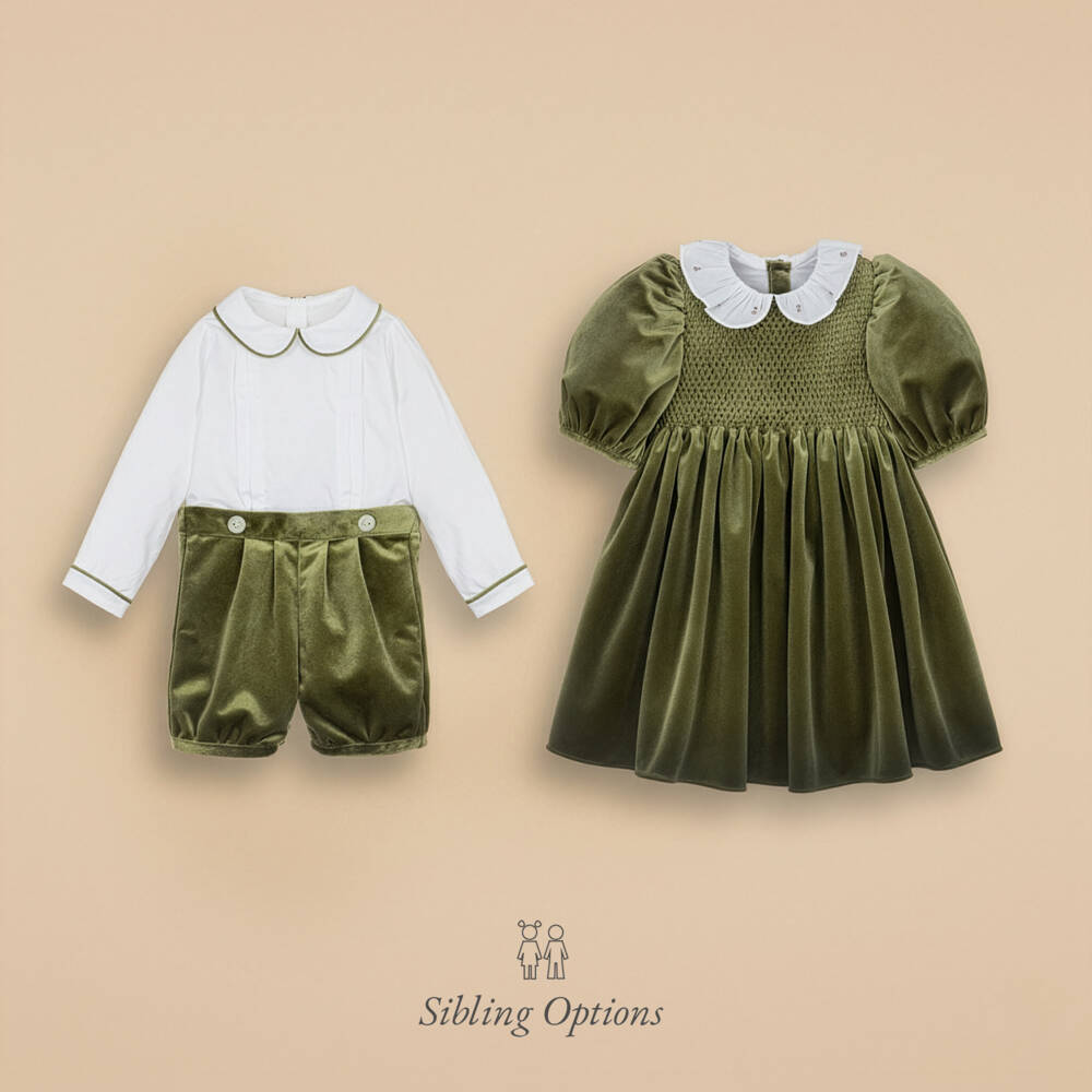 Kidiwi-Green Velvet Buster Suit | Childrensalon Outlet