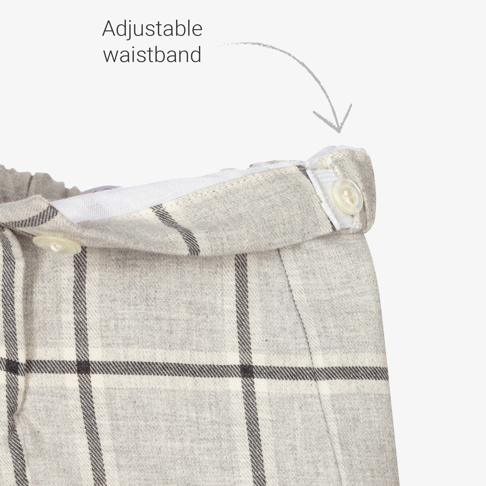 Kidiwi-طقم شورت قطن لون عاجي ورمادي للأولاد | Childrensalon Outlet