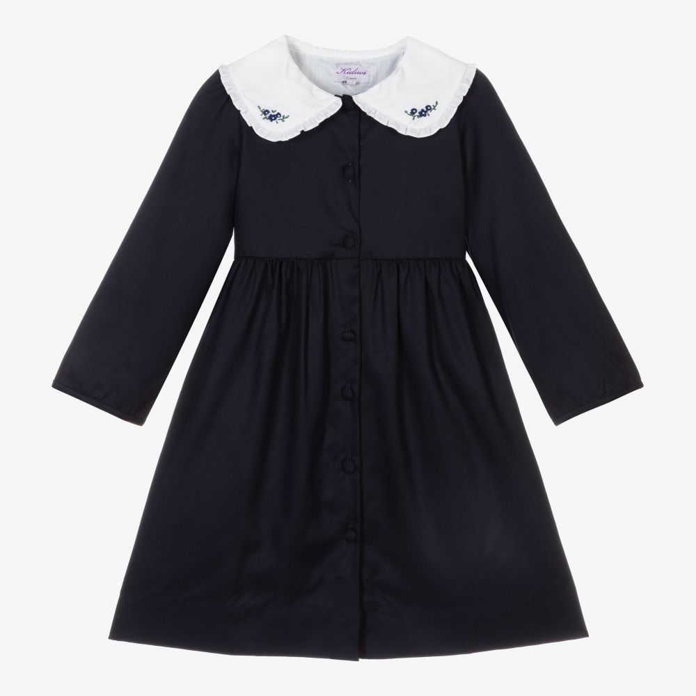 Kidiwi - Navy Blue Cotton Dress | Childrensalon