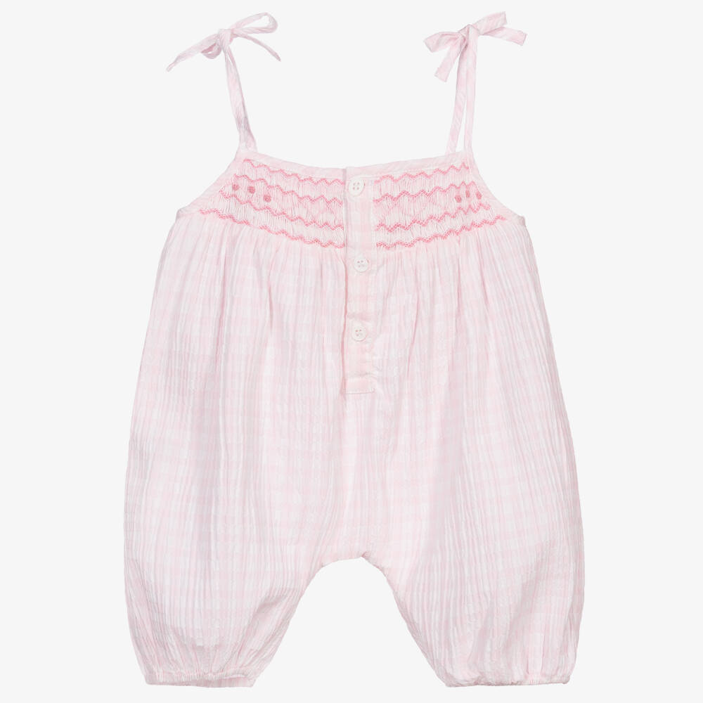 Kidiwi-Pink Check Baby Shortie | Childrensalon Outlet