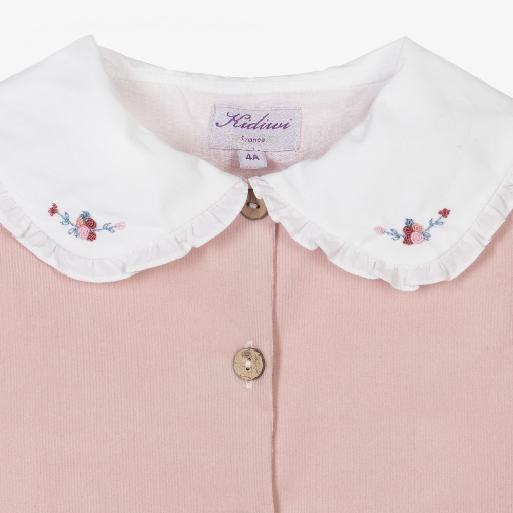 Kidiwi-Pink Corduroy Dress | Childrensalon Outlet