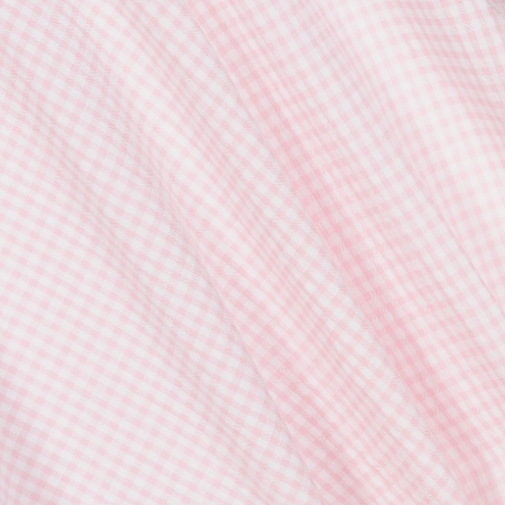 Kidiwi-Розовое хлопковое платье в мелкую клетку | Childrensalon Outlet