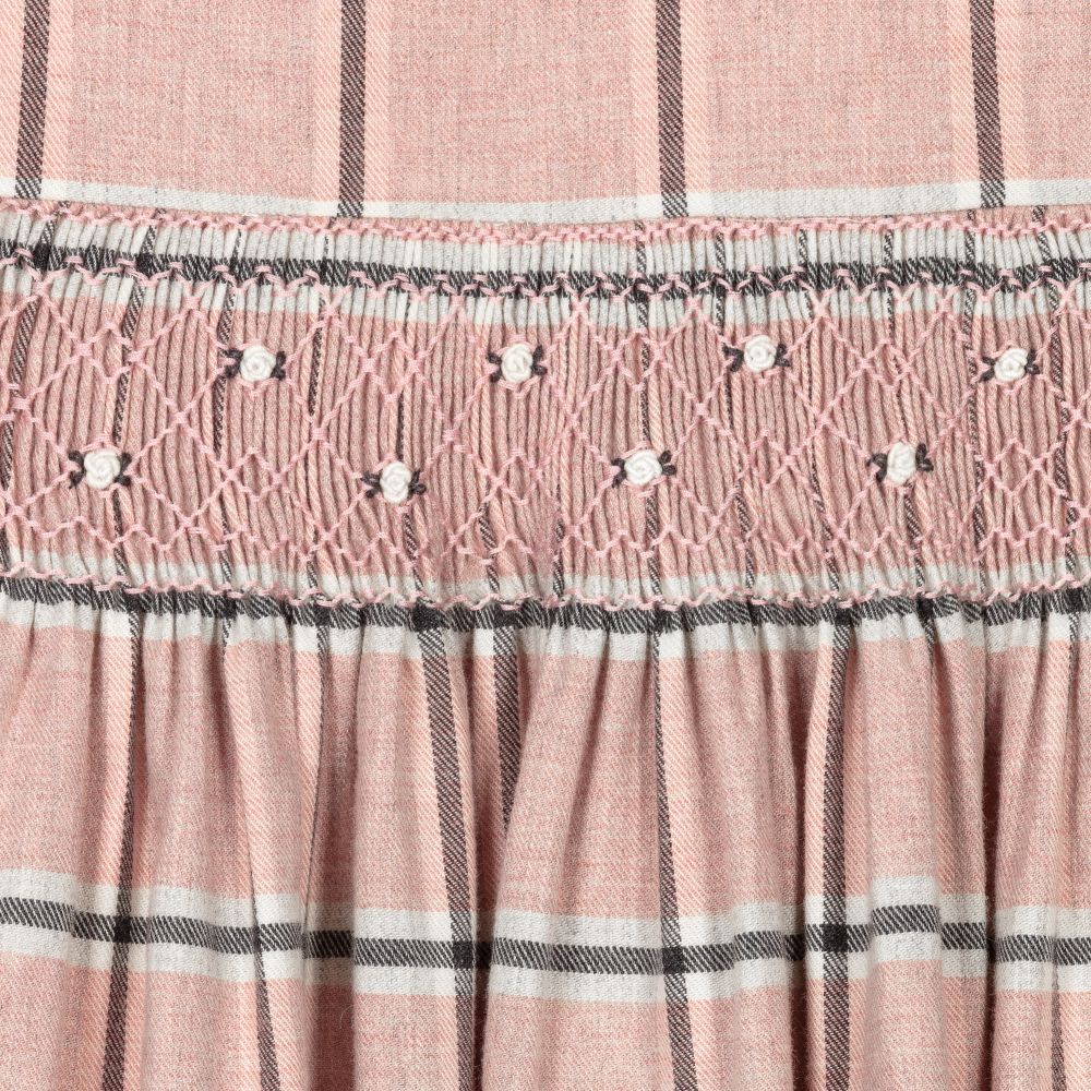 Kidiwi-Комплект с розово-кремовым платьем в клетку | Childrensalon Outlet
