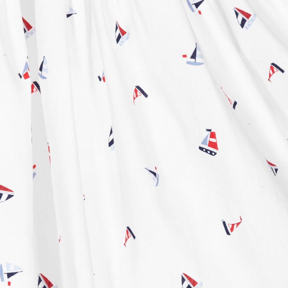 Kidiwi-White Smocked Sailboats Dress | Childrensalon Outlet
