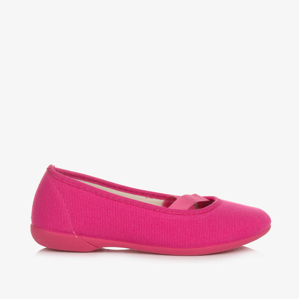 Pink canvas pumps sales