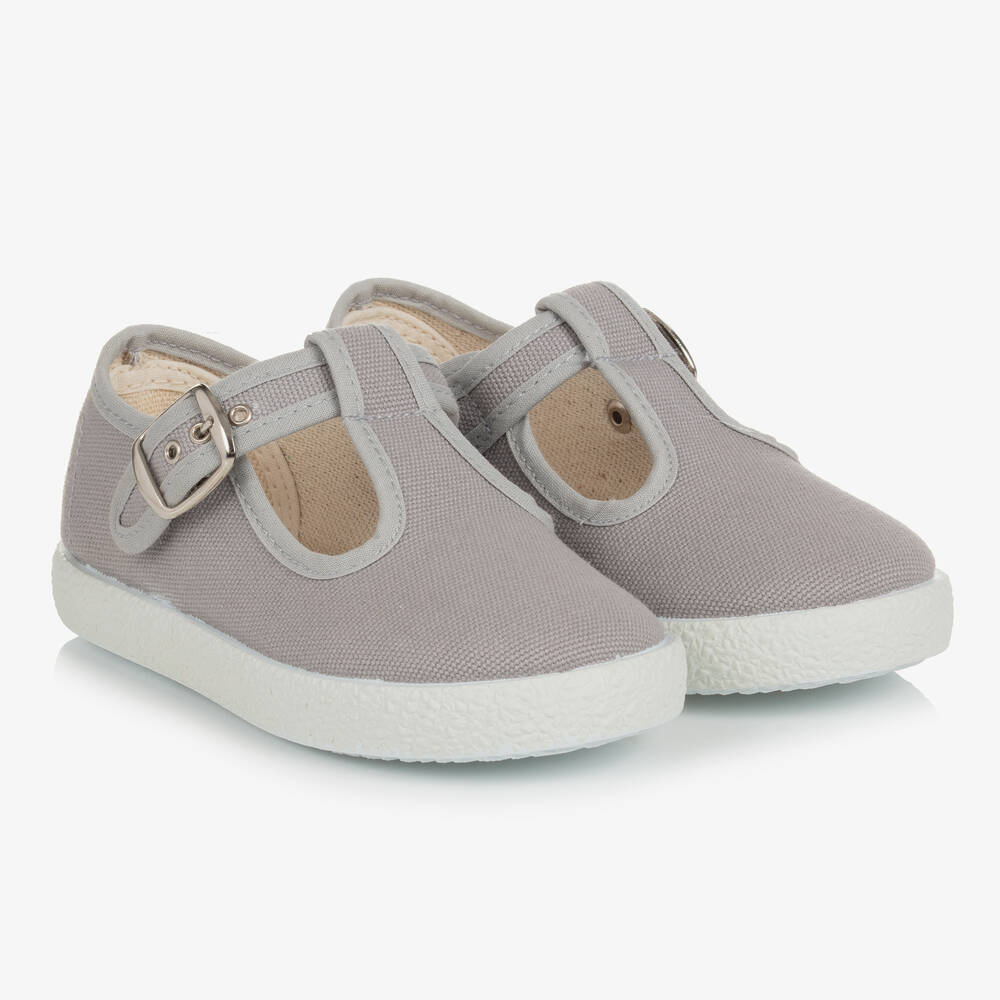 KIKU - Leinenschuhe grau unisex | Childrensalon