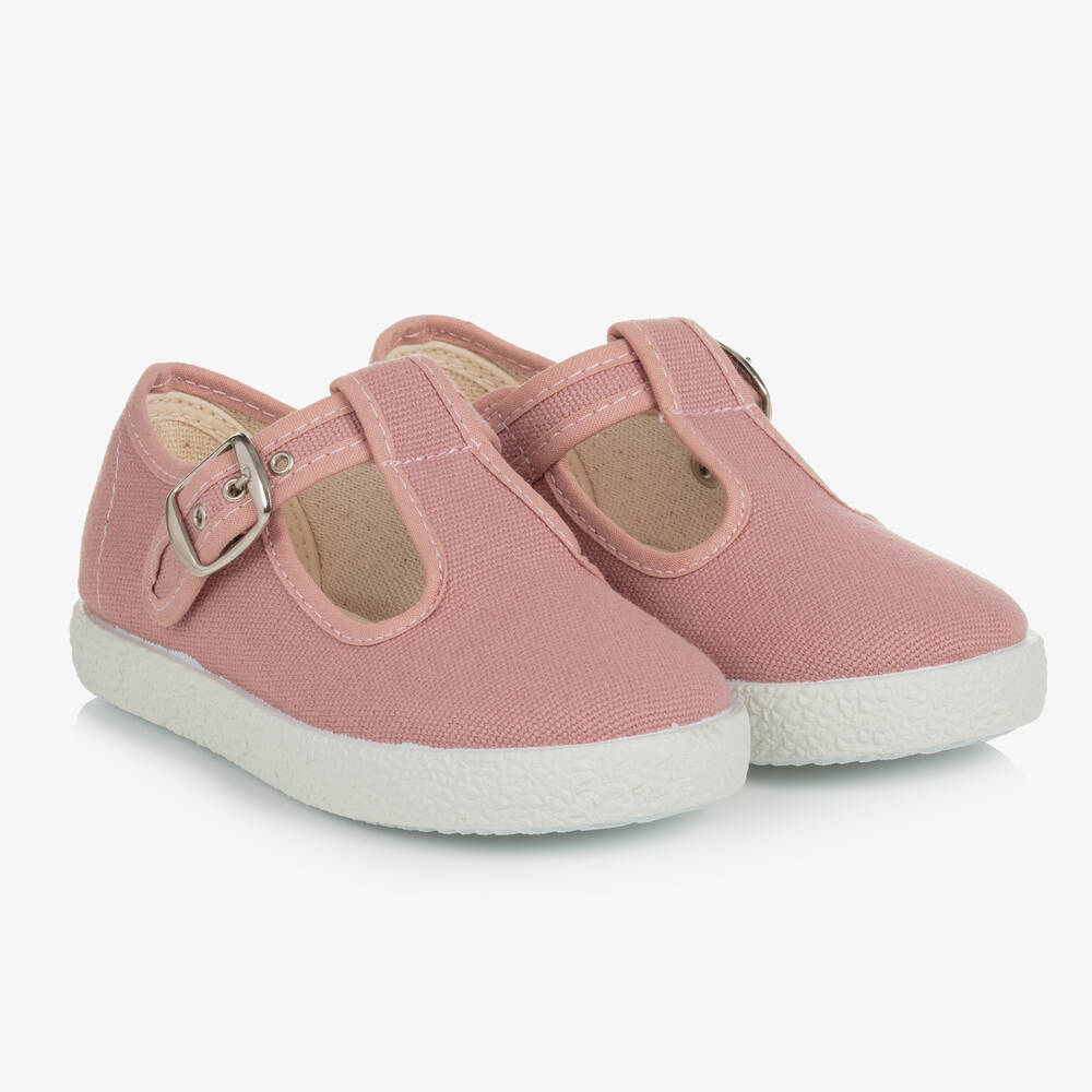 KIKU - حذاء كانفاس بسّير لون زهري للبنات | Childrensalon