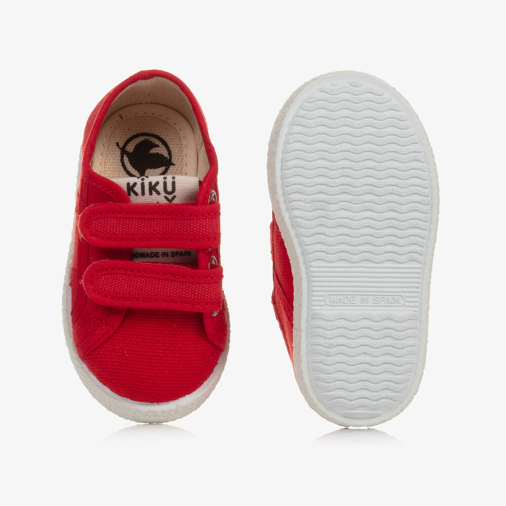 KIKU-Red Canvas Trainers | Childrensalon Outlet