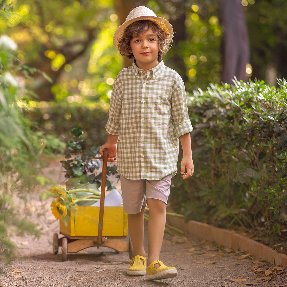 كيكو-حذاء كانفاس بسّير لون أصفر للأطفال | Childrensalon Outlet