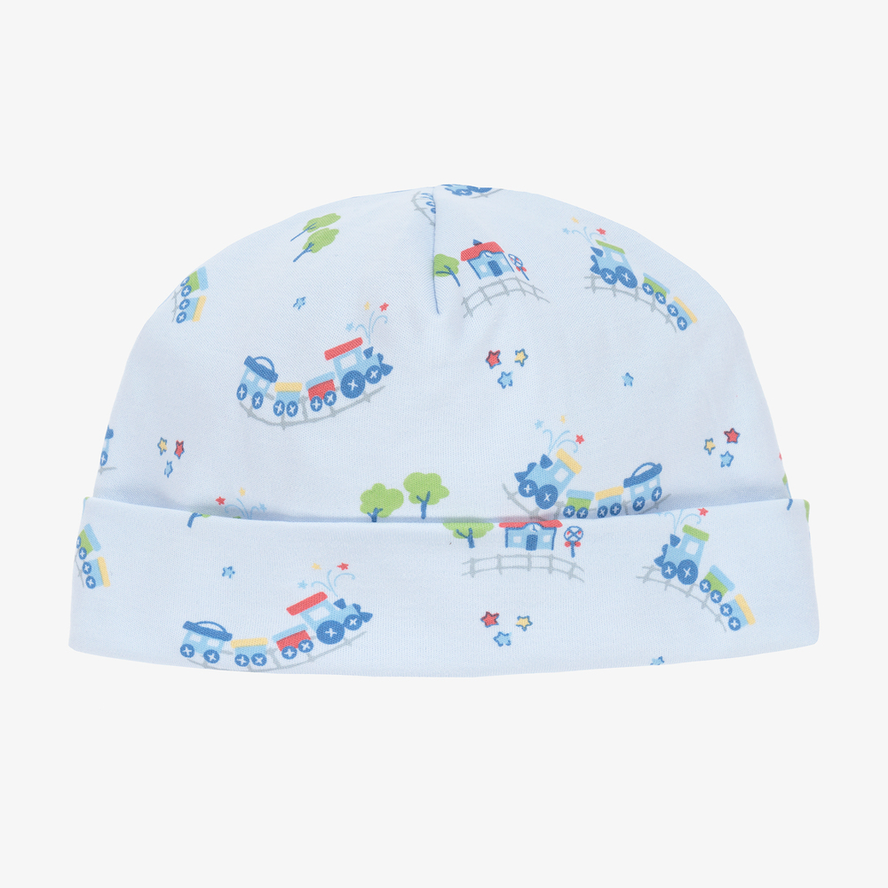 Kissy Kissy - Bonnet en coton bleu Train | Childrensalon