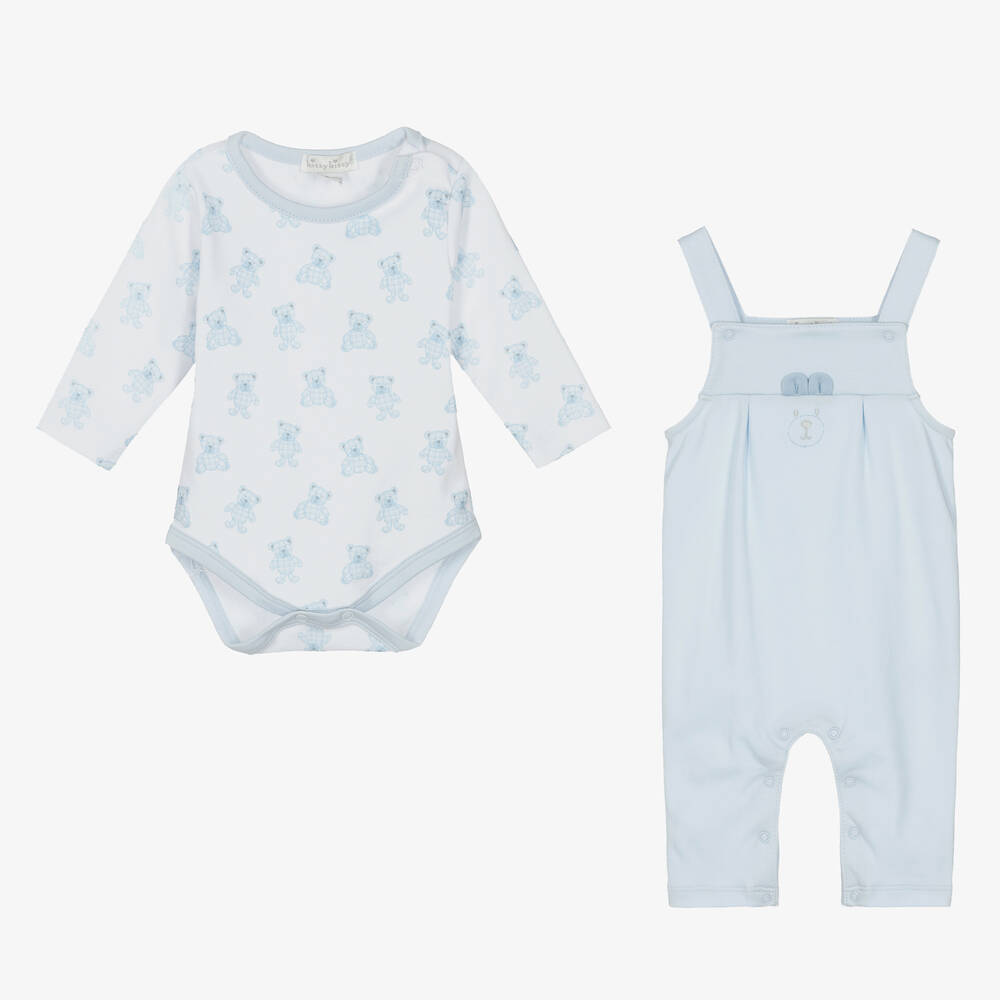 Kissy Kissy-Голубое боди с медвежатами и полукомбинезон | Childrensalon Outlet