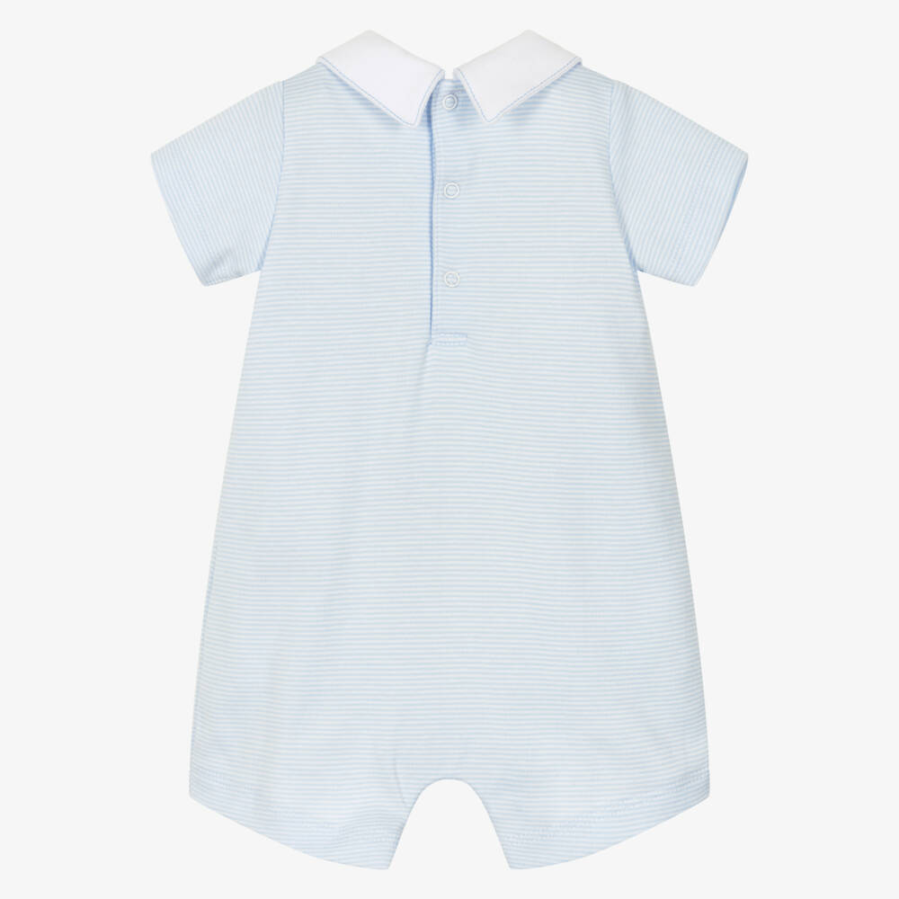 Kissy Kissy-Baby Boys Blue Classic Treasures Pima Cotton Shortie | Childrensalon Outlet