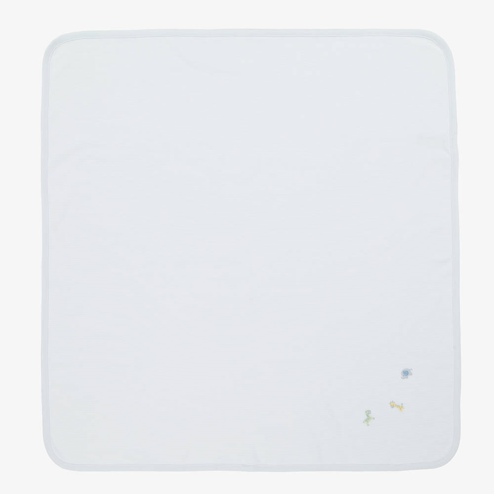 Kissy Kissy-Baby Boys Blue Jungle Friends Blanket (73cm) | Childrensalon Outlet