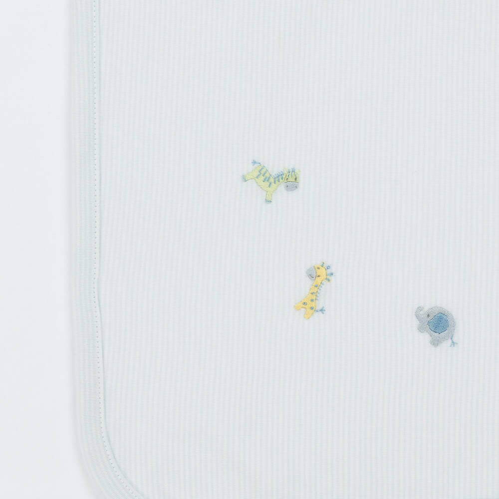 Kissy Kissy-Baby Boys Blue Jungle Friends Blanket (73cm) | Childrensalon Outlet