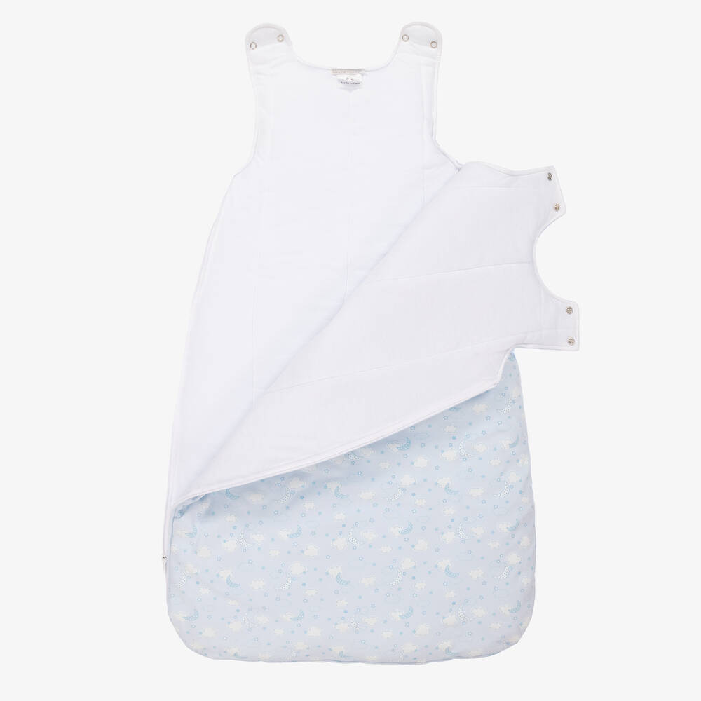 Kissy Kissy-Baby Boys Blue Night Clouds Sleeping Bag (68cm) | Childrensalon Outlet