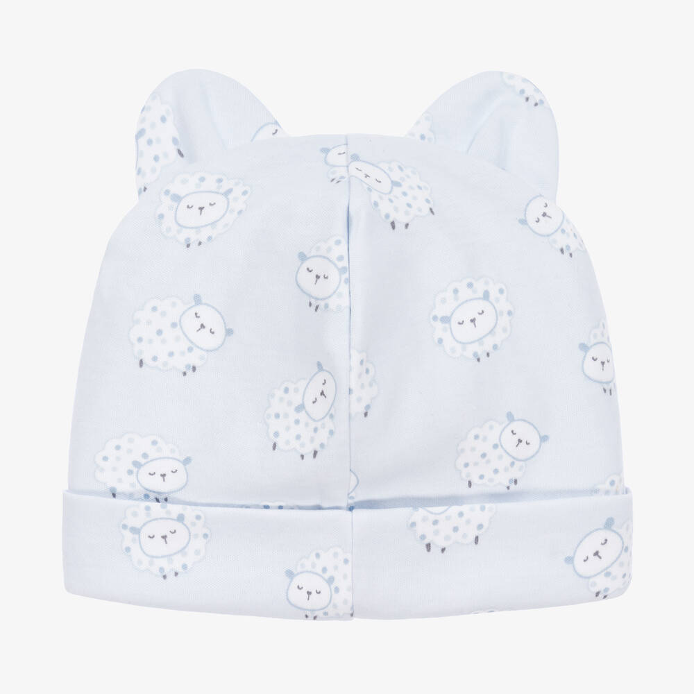 Kissy Kissy-Голубая шапочка из хлопка пима с овечками | Childrensalon Outlet
