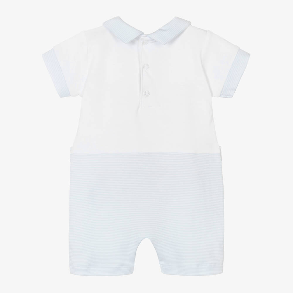 Kissy Kissy-Baby Boys Blue Pima Cotton Jungle Friends Shortie | Childrensalon Outlet