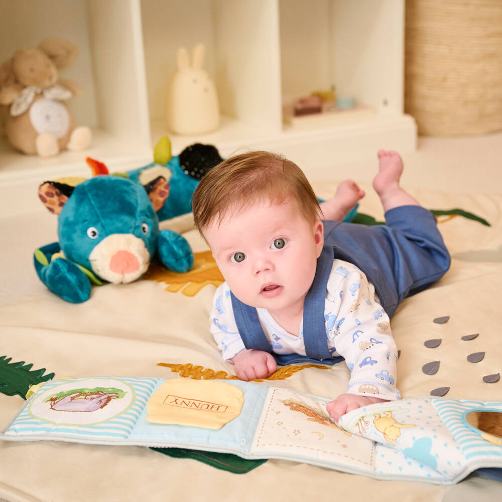 Kissy Kissy-Baby Boys Blue Pima Cotton Stop & Go Traffic Dungaree Set | Childrensalon Outlet