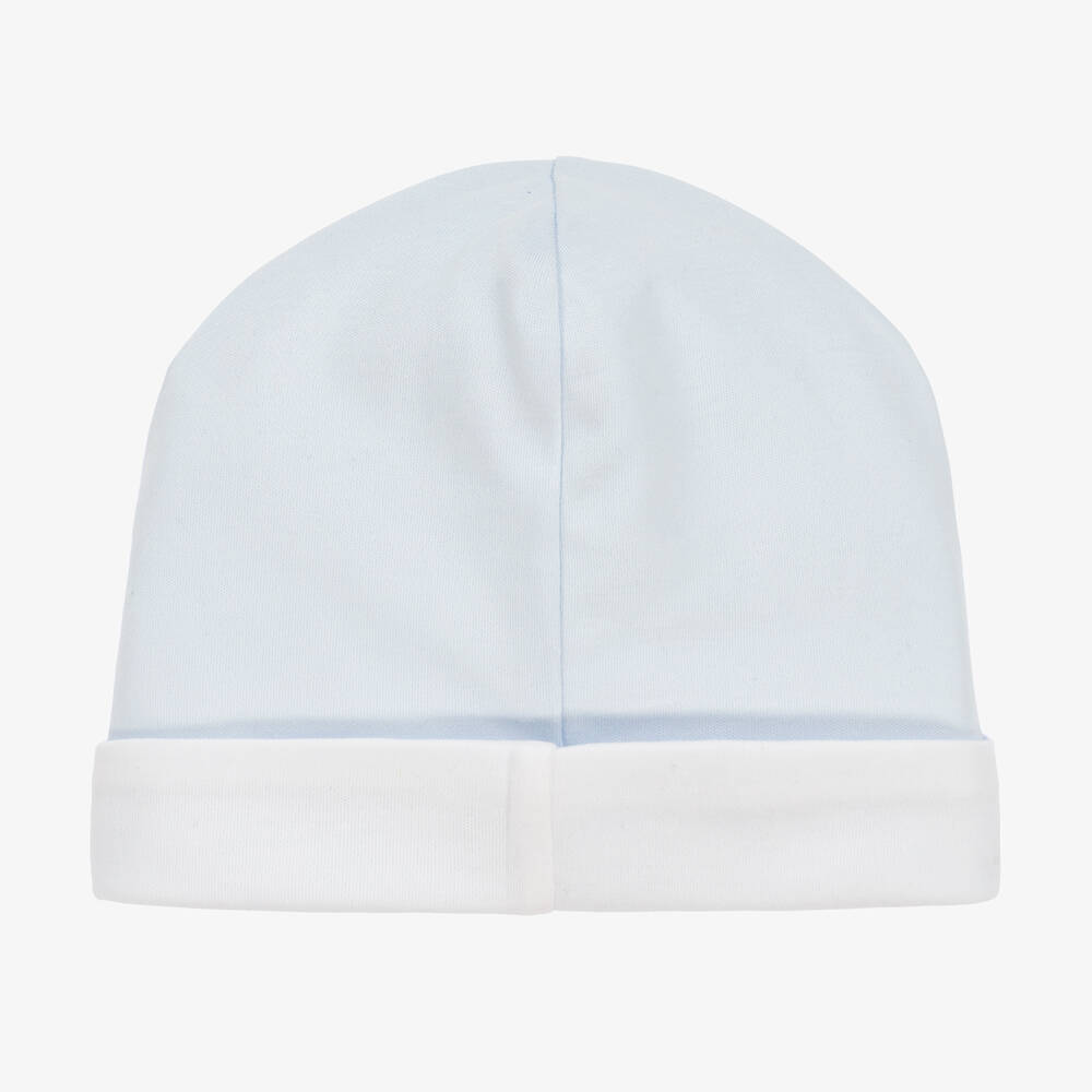 Kissy Kissy-قبعة قطن بيما لون أزرق فاتح للمواليد | Childrensalon Outlet