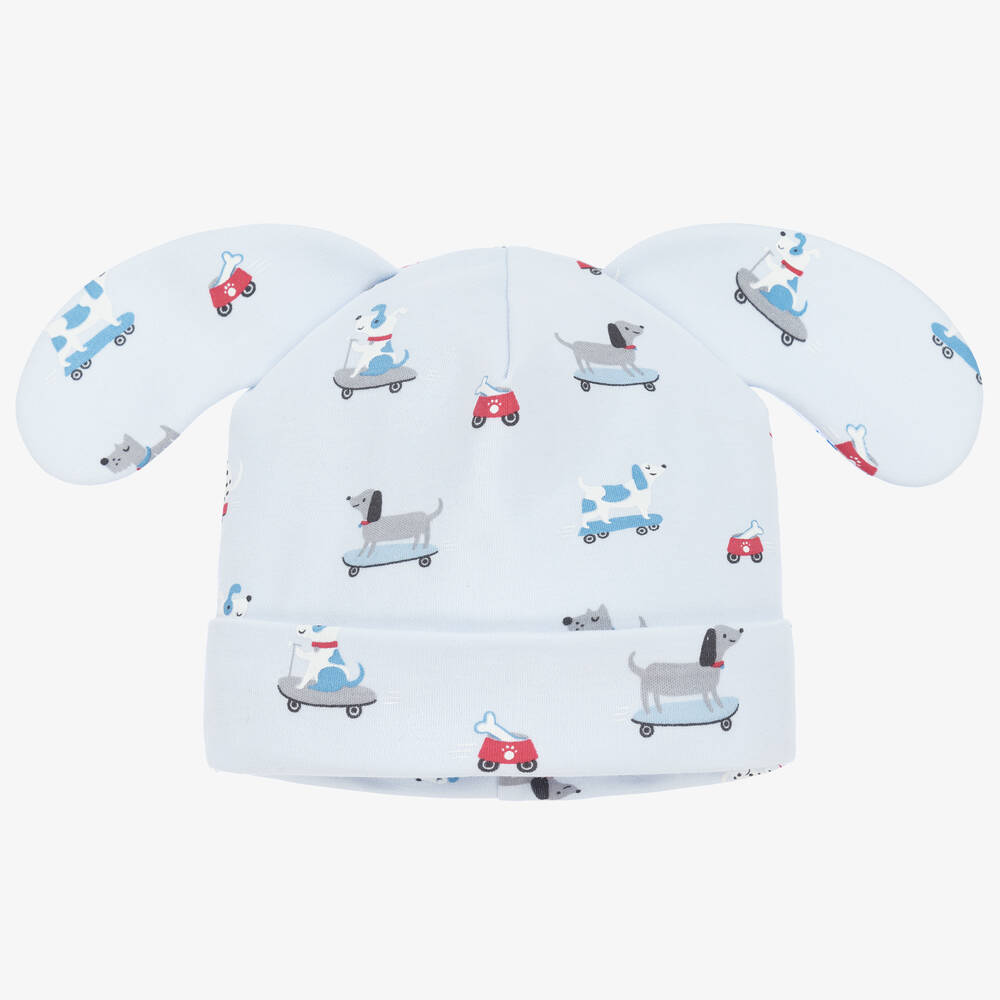 Kissy Kissy-Baby Boys Blue Skateboarding Pups Cotton Hat | Childrensalon Outlet