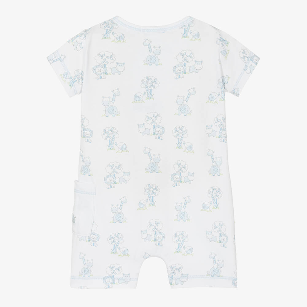 Kissy Kissy-Baby Boys Cotton Gingham Jungle Shortie | Childrensalon Outlet