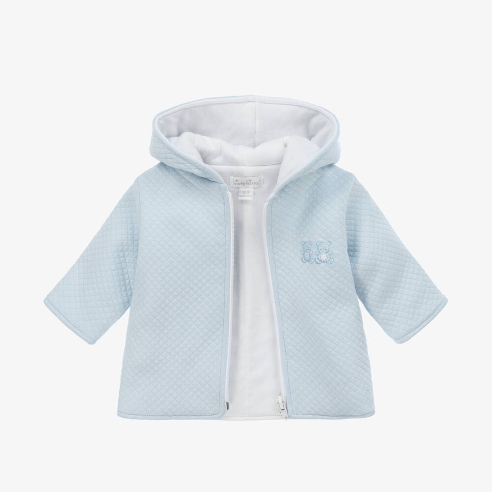 Kissy Kissy-Baby Boys Light Blue Quilted Coat | Childrensalon Outlet