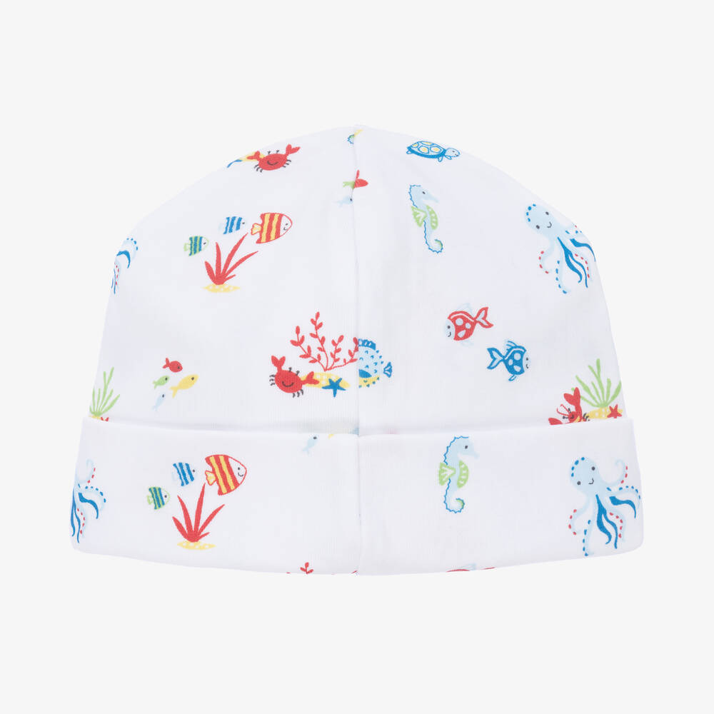 Kissy Kissy-قبعة قطن بيما لون أبيض للمواليد | Childrensalon Outlet