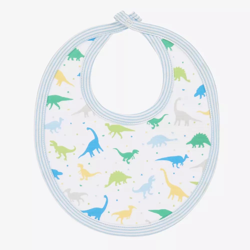Kissy Kissy-Baby Boys Reversible Dinosaurs Galore Bib | Childrensalon Outlet
