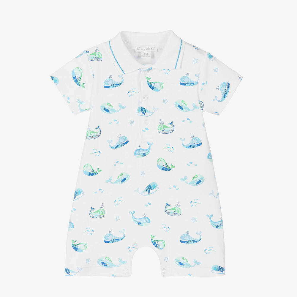 Kissy Kissy-Baby Boys Watercolour Whales Shortie | Childrensalon Outlet
