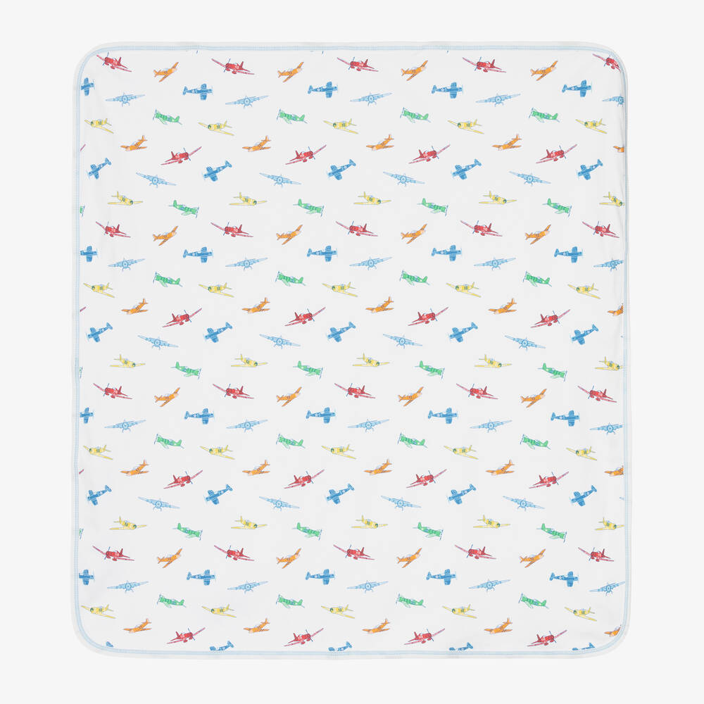 Kissy Kissy-Baby Boys White Active Aviators Blanket (72cm) | Childrensalon Outlet