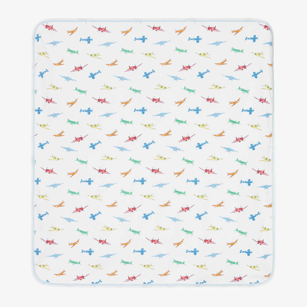 Kissy Kissy - Baby Boys White Active Aviators Blanket (72cm) | Childrensalon