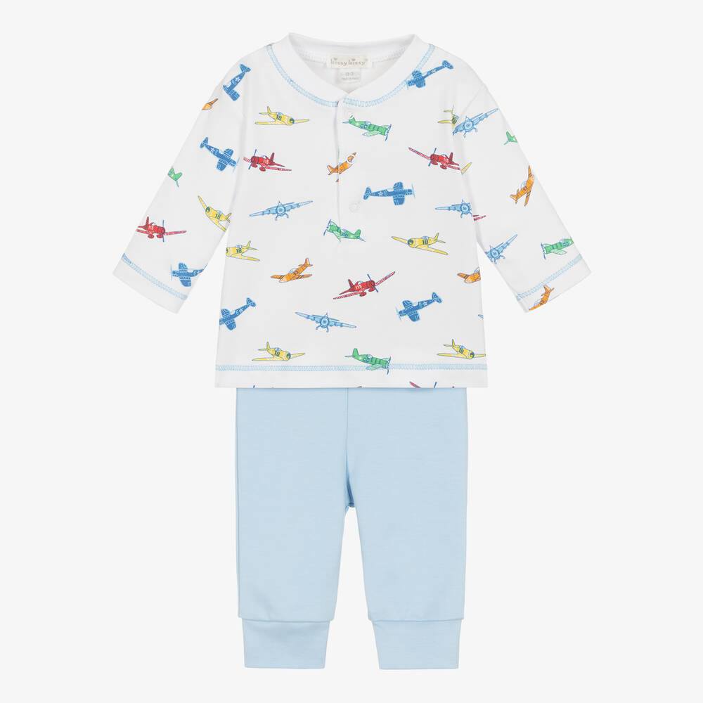 Kissy Kissy - Ensemble pantalon bleu et blanc | Childrensalon