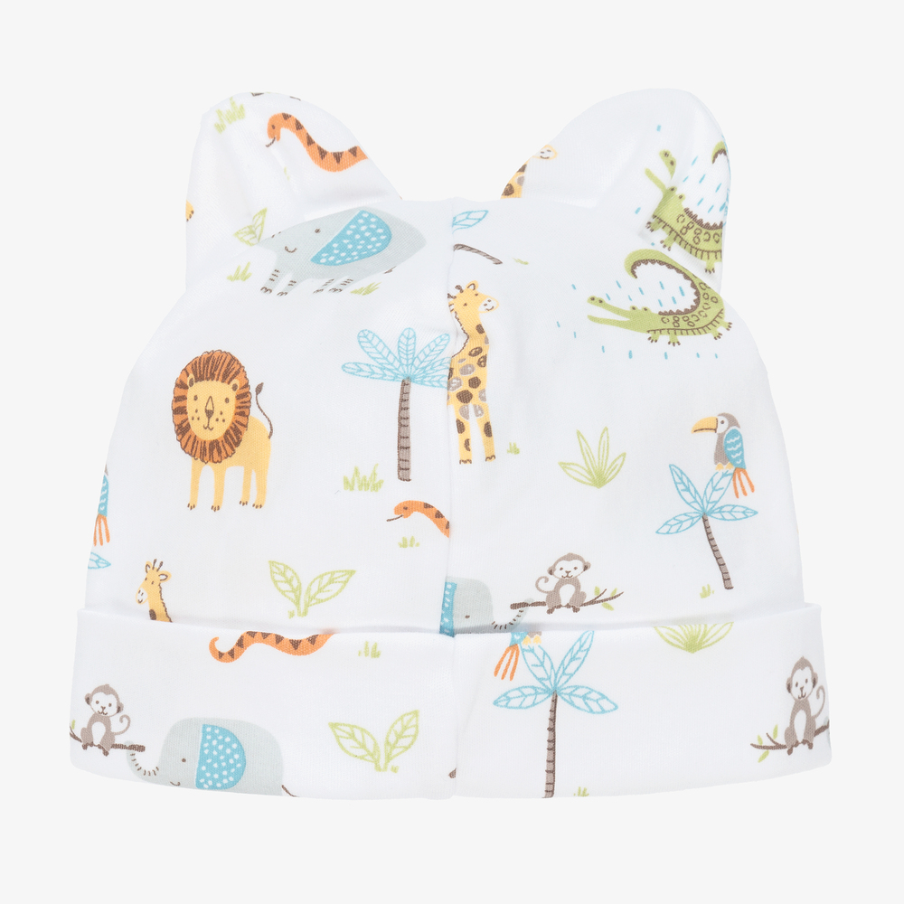 Kissy Kissy-قبعة قطن بيما لون أبيض للمواليد | Childrensalon Outlet