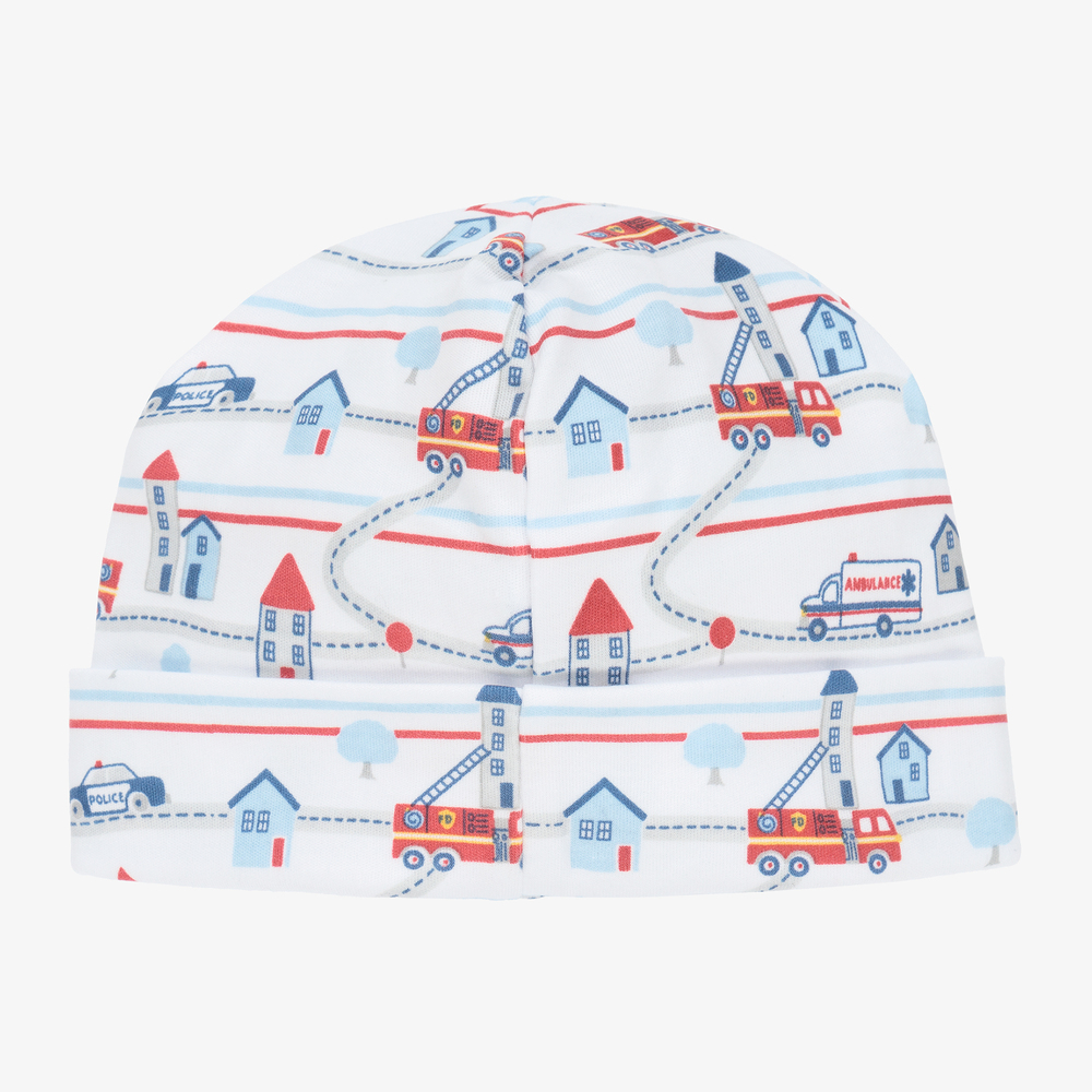 Kissy Kissy-Baby Boys White Cotton Rigs Hat | Childrensalon Outlet