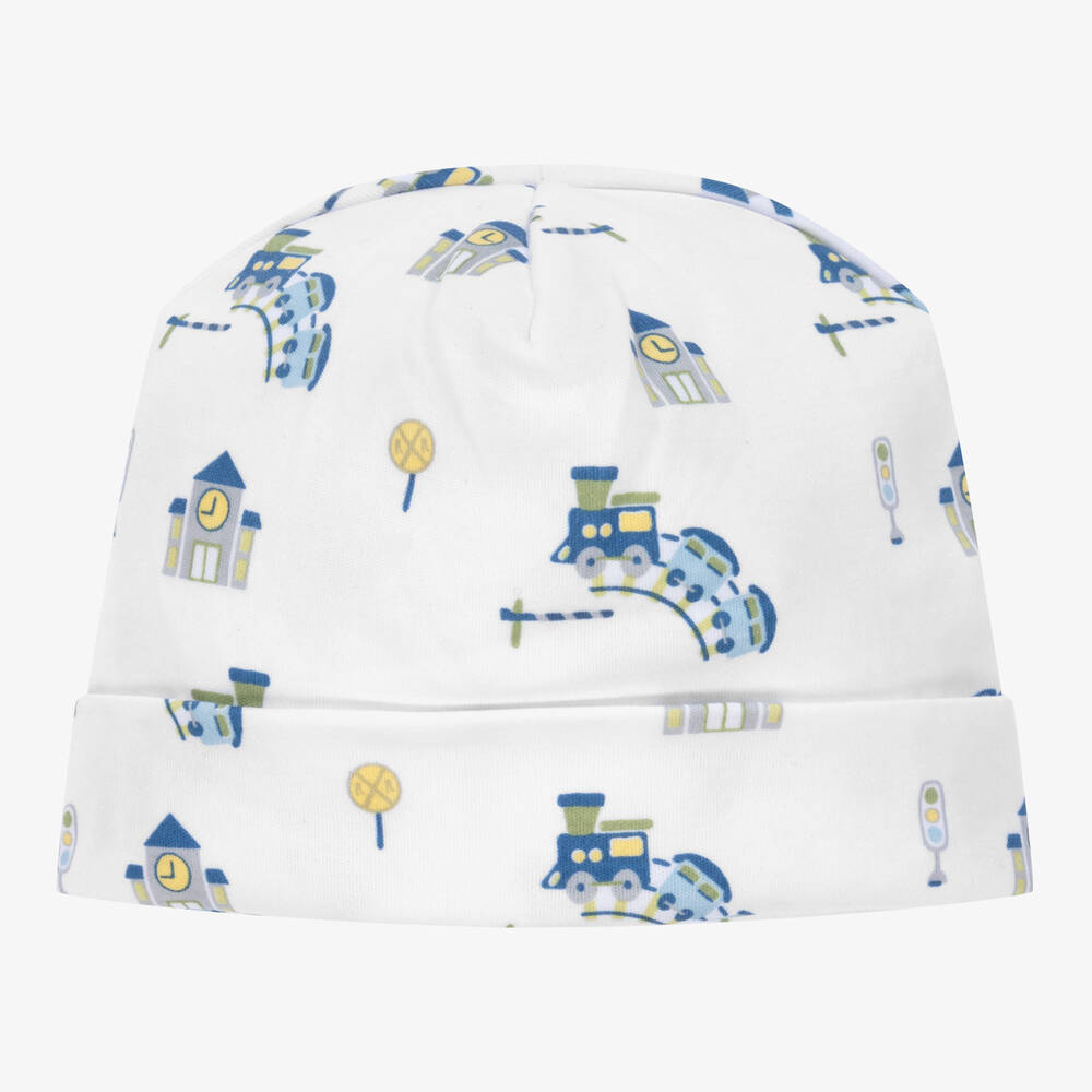 Kissy Kissy - Haut blanc en coton trains bébé | Childrensalon